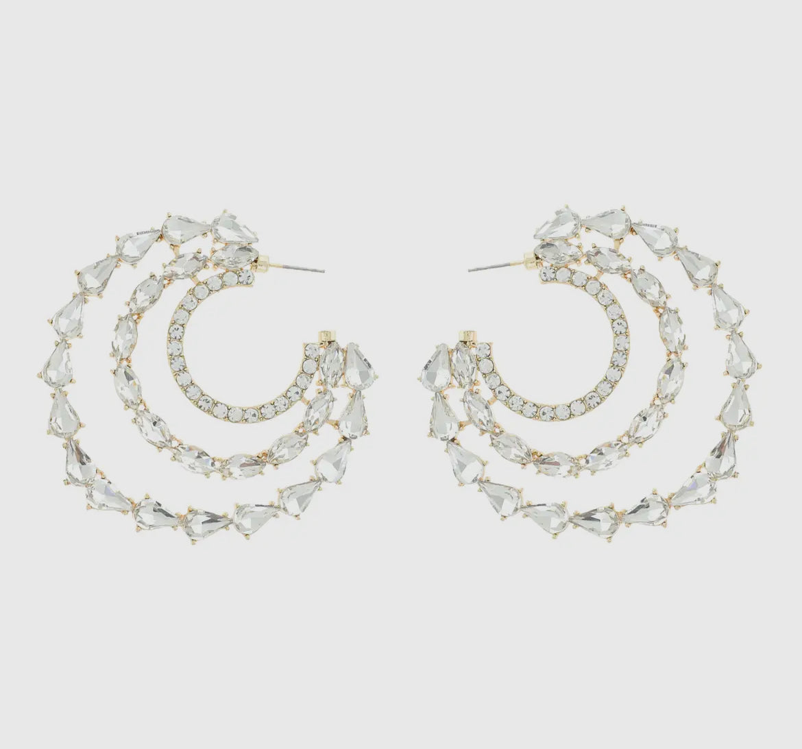 Crescent hoop earrings