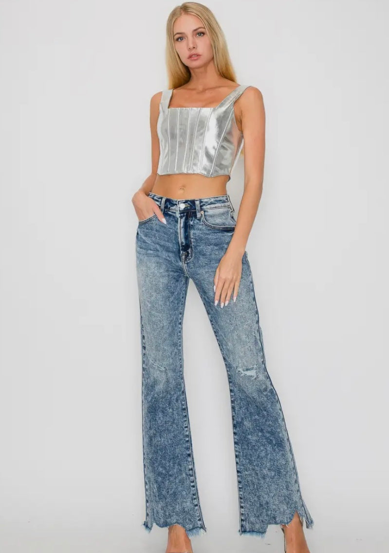 Artemis high rise stretch flare jeans