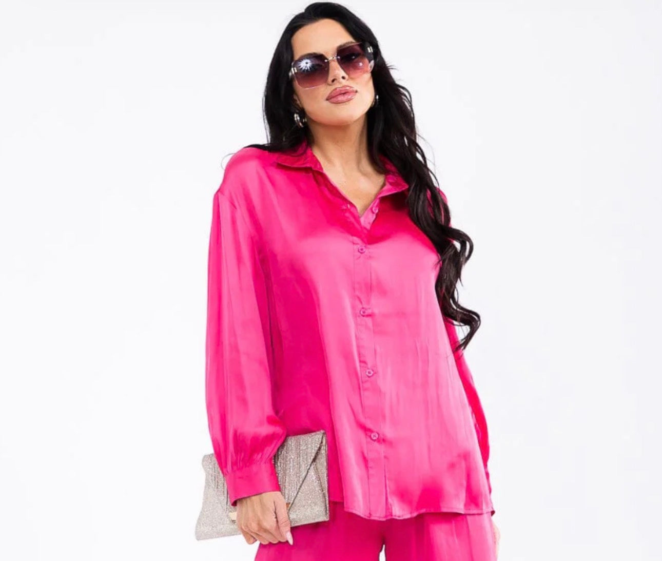 Pink Petals Satin Top