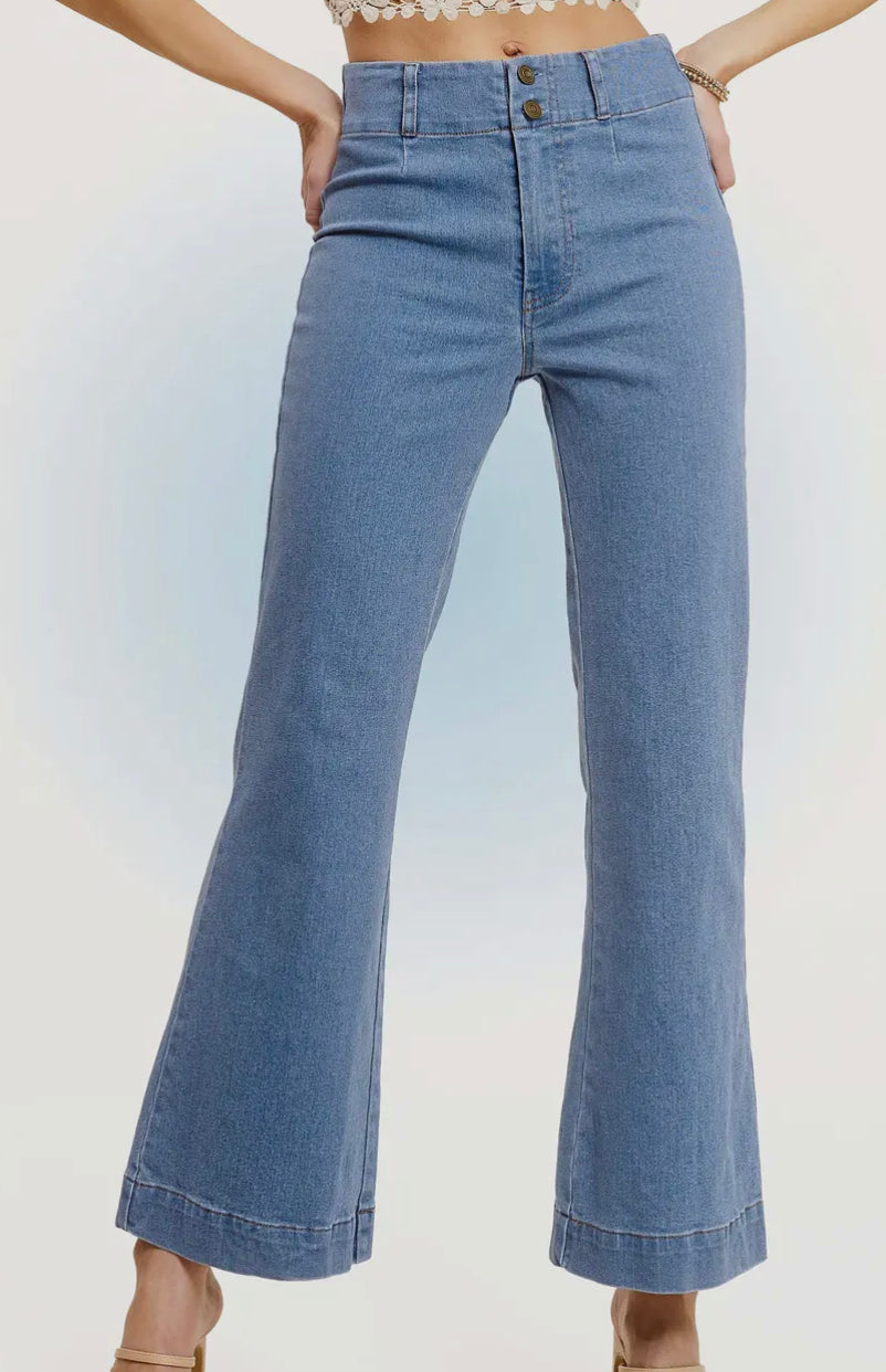 High waisted flares