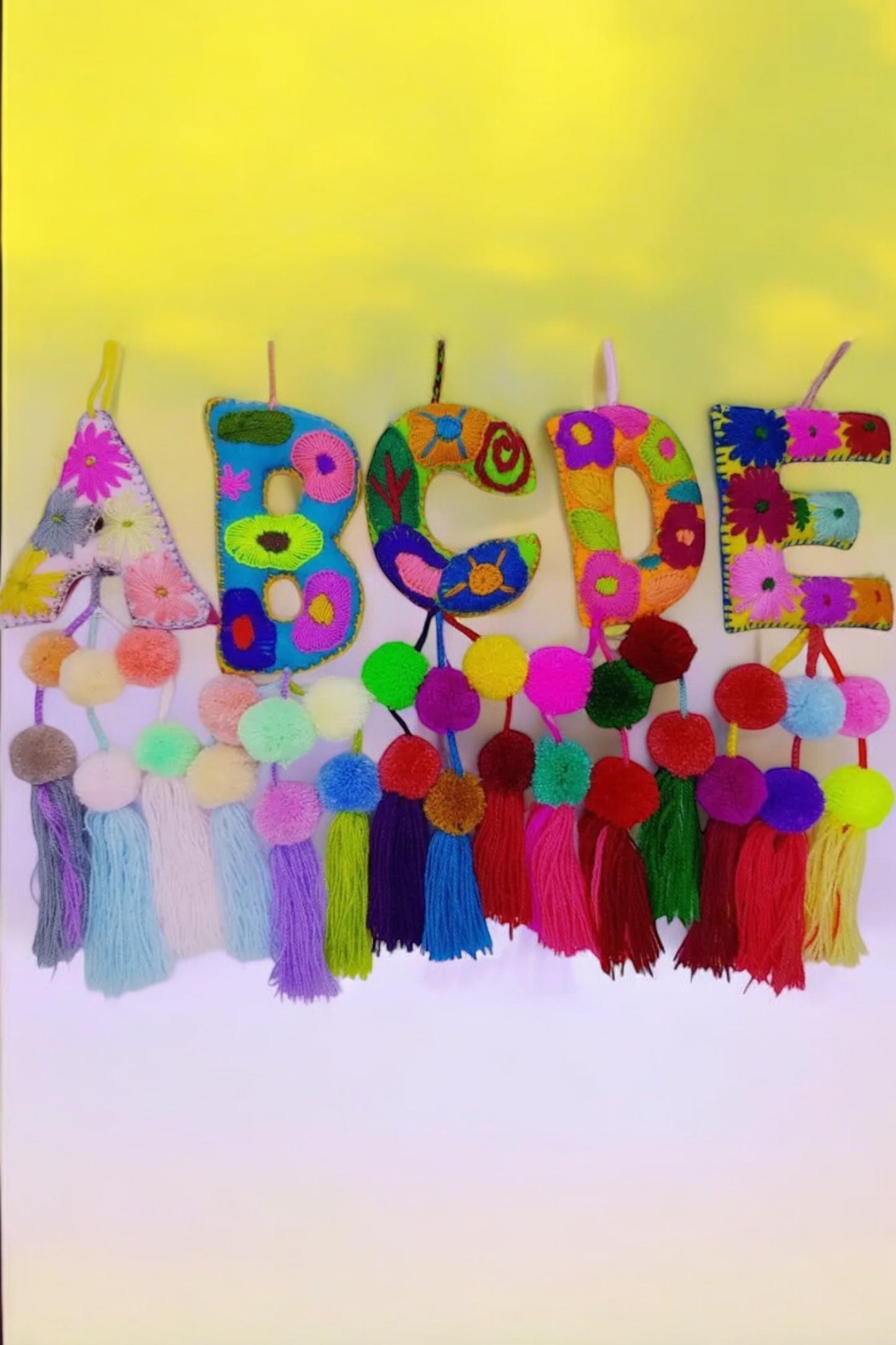 Embroidered Alphabet Ornament