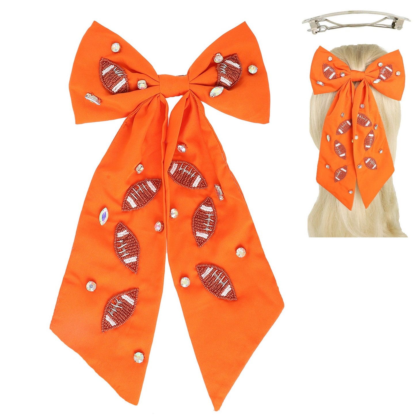 Orange pride bow