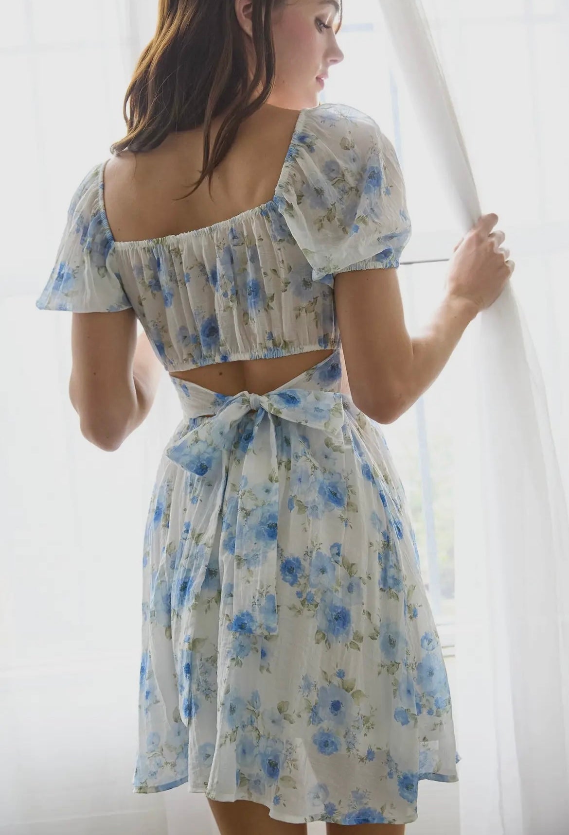 Floral corset mini dress
