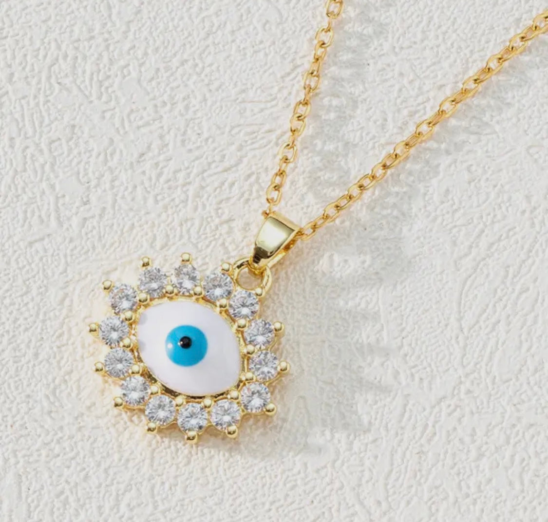 Gold Evil Eye Necklace
