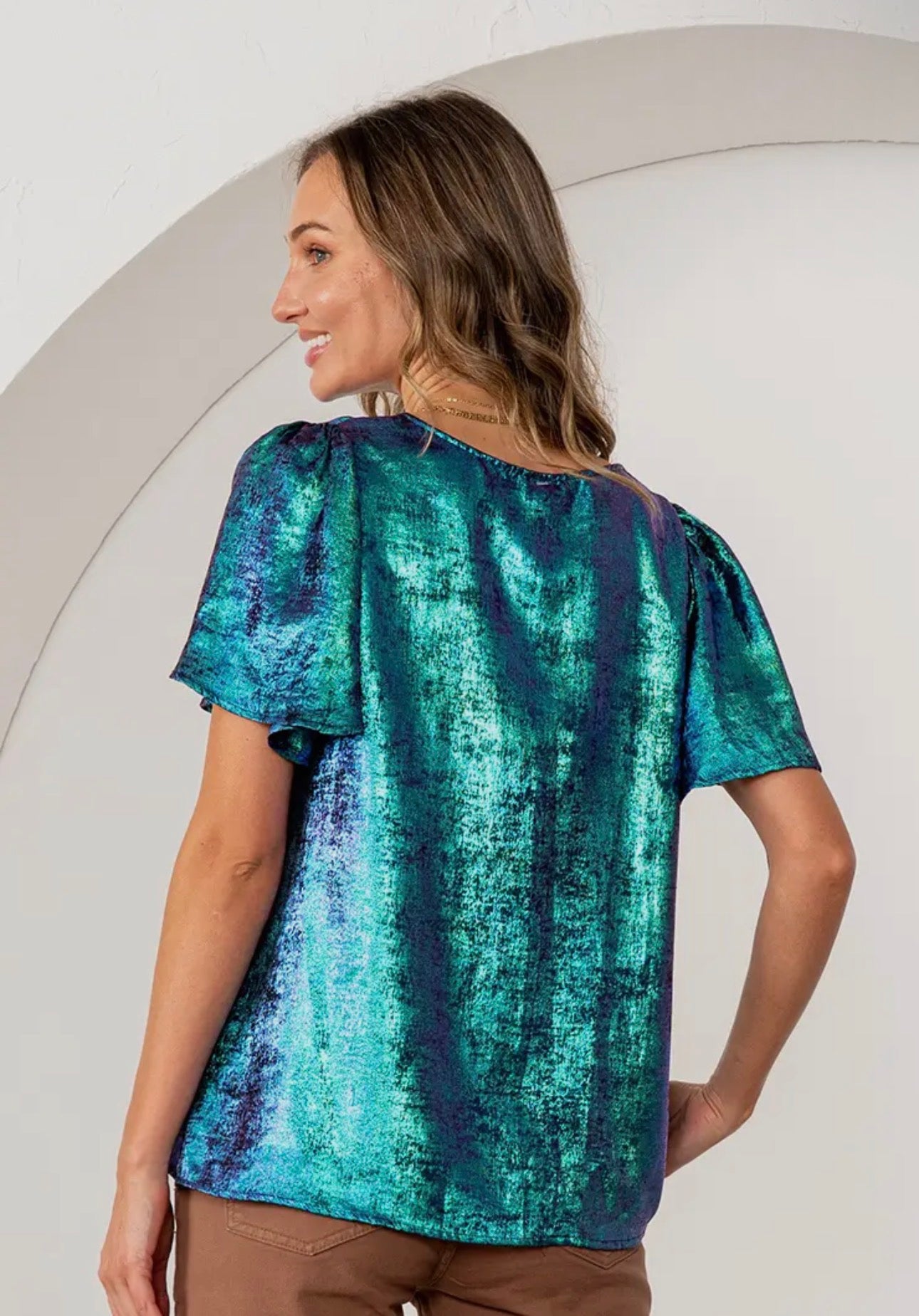 Cosmic Metallic Blouse