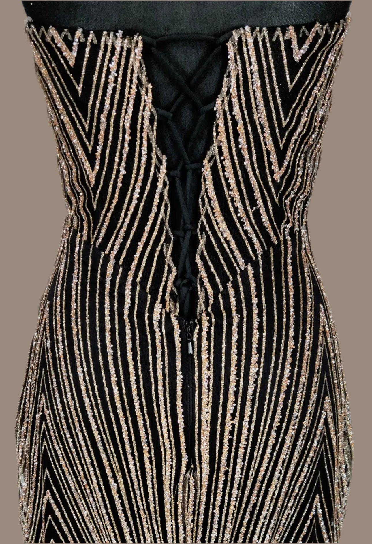 Gold starry night mini dress 