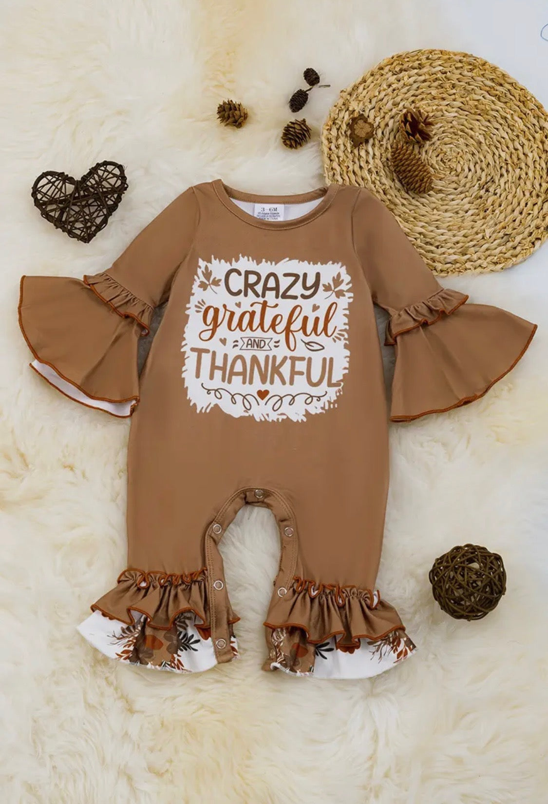 Grateful baby romper