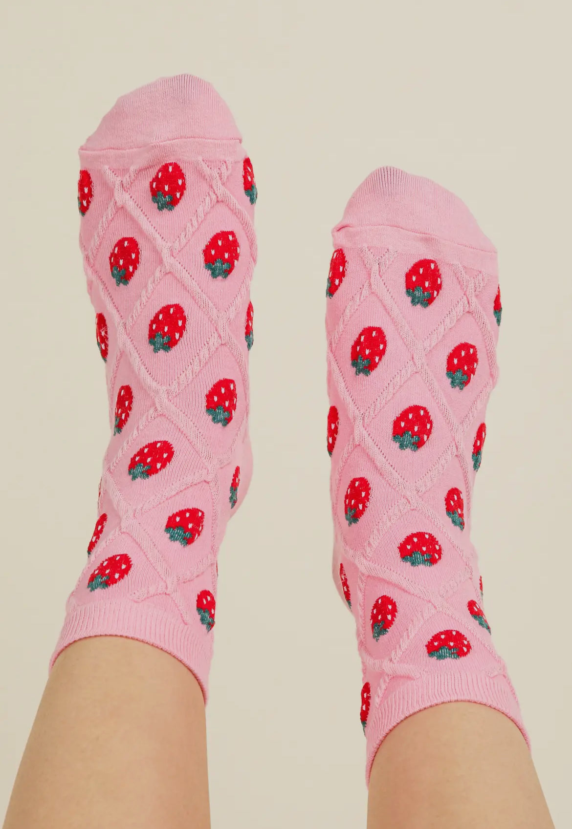 Strawberry printed socks
