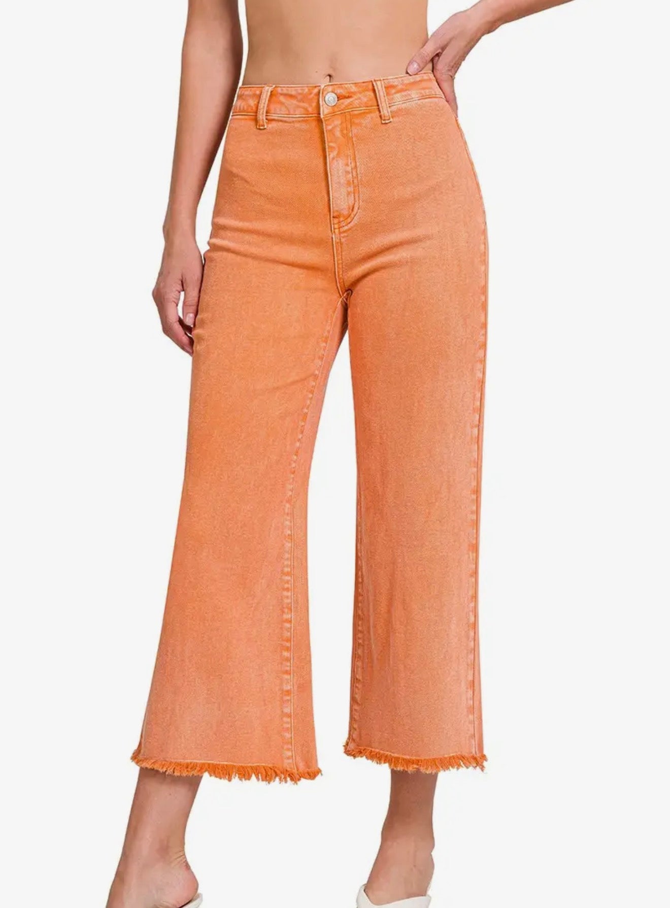 Acid was high waist fray pants