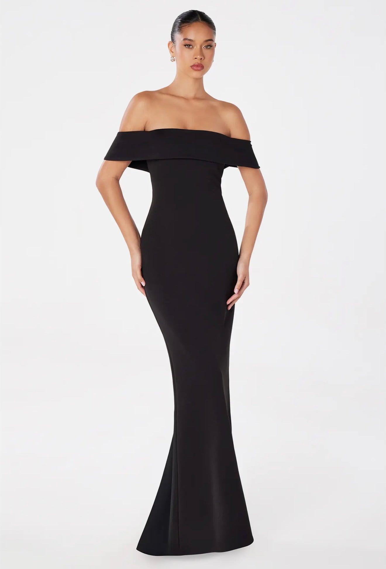Off the shoulder fit flare dress