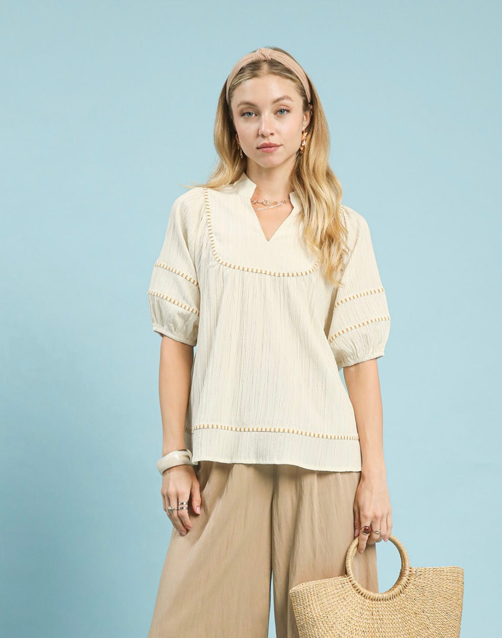 Baby ecru love blouse