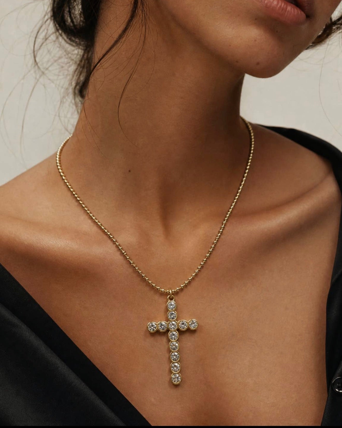 Stainless steel cross necklace