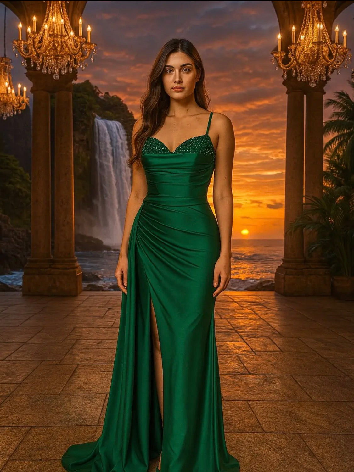 Emerald Green Formal Dress