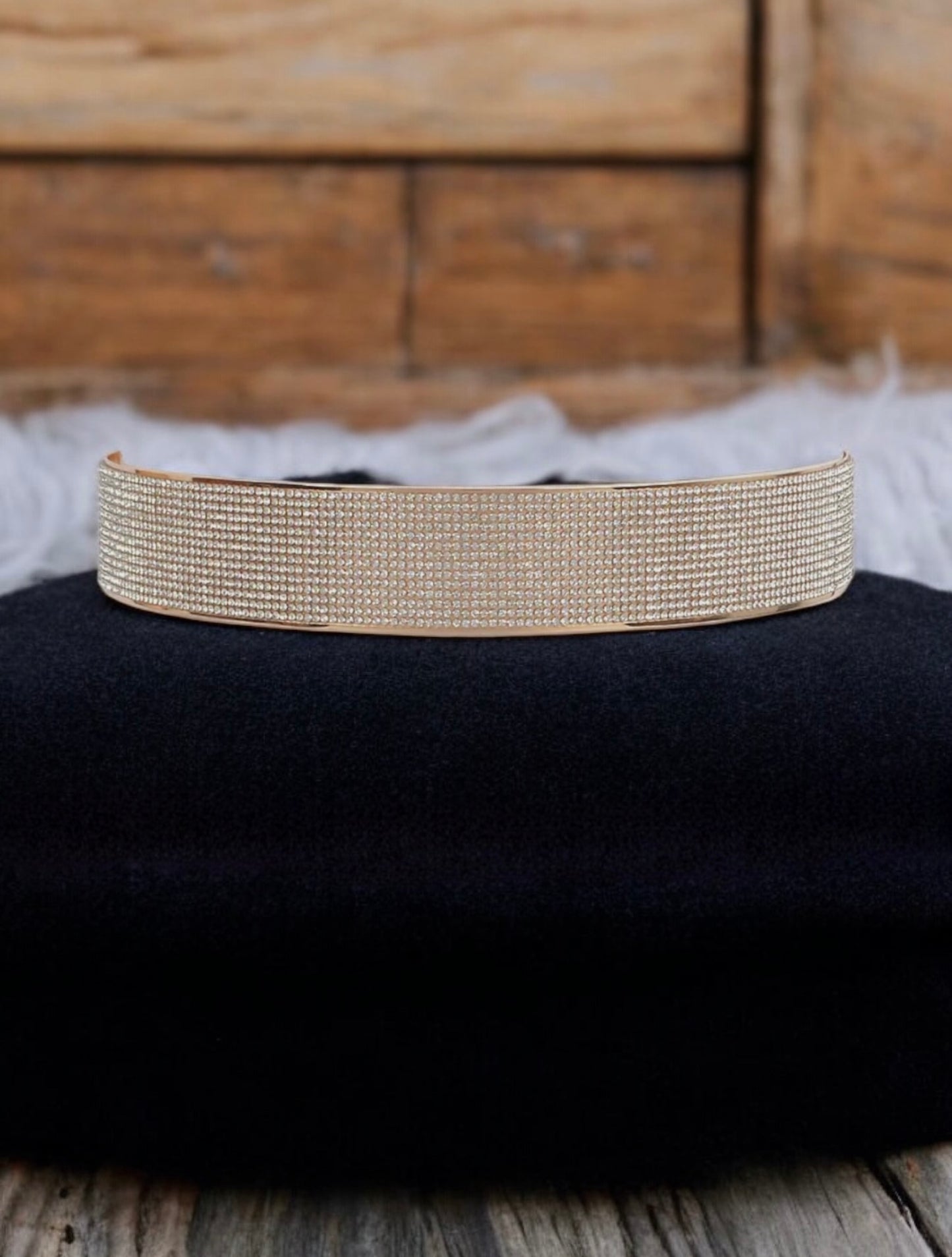 Gold Rhinestone Chain Belt