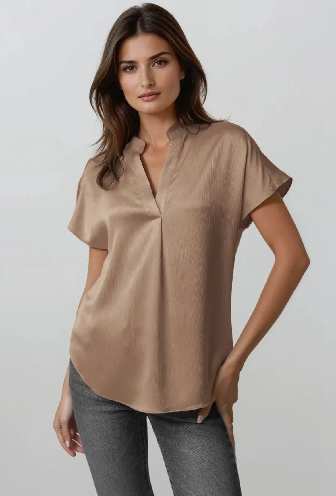 Drop shoulder Crinkle blouse