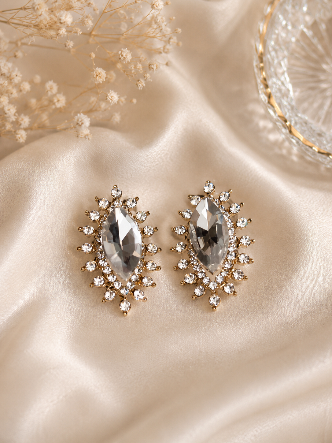 Radiant Marquis Clip-On Earrings