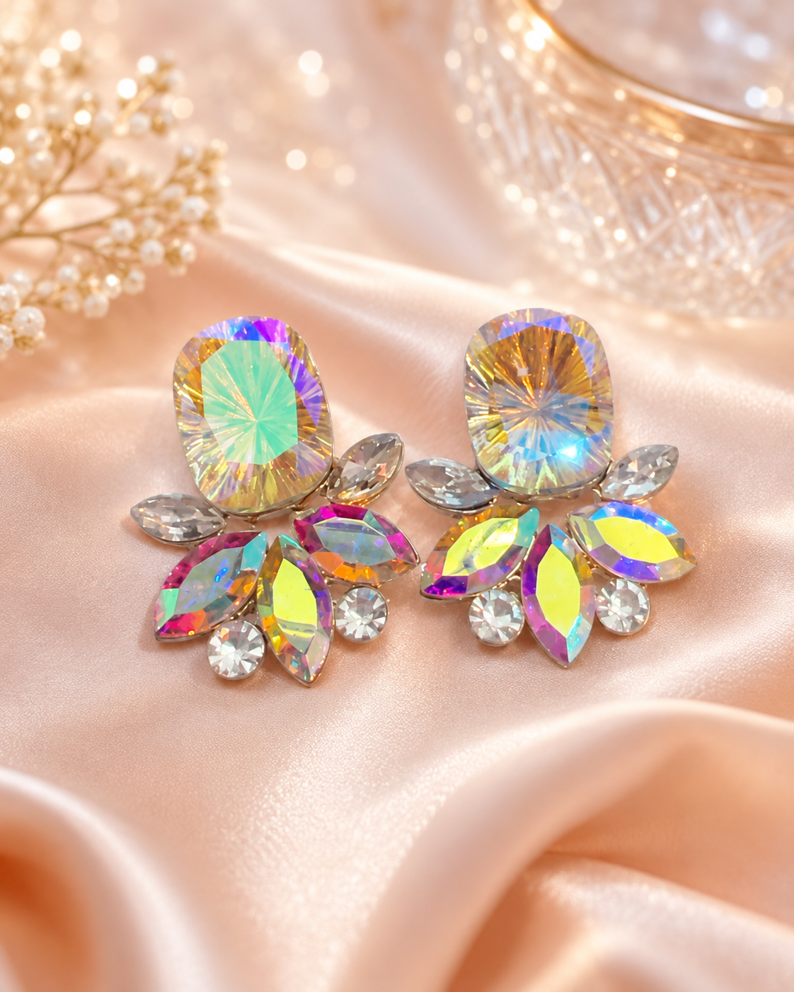 Prism Petal Statement Earrings