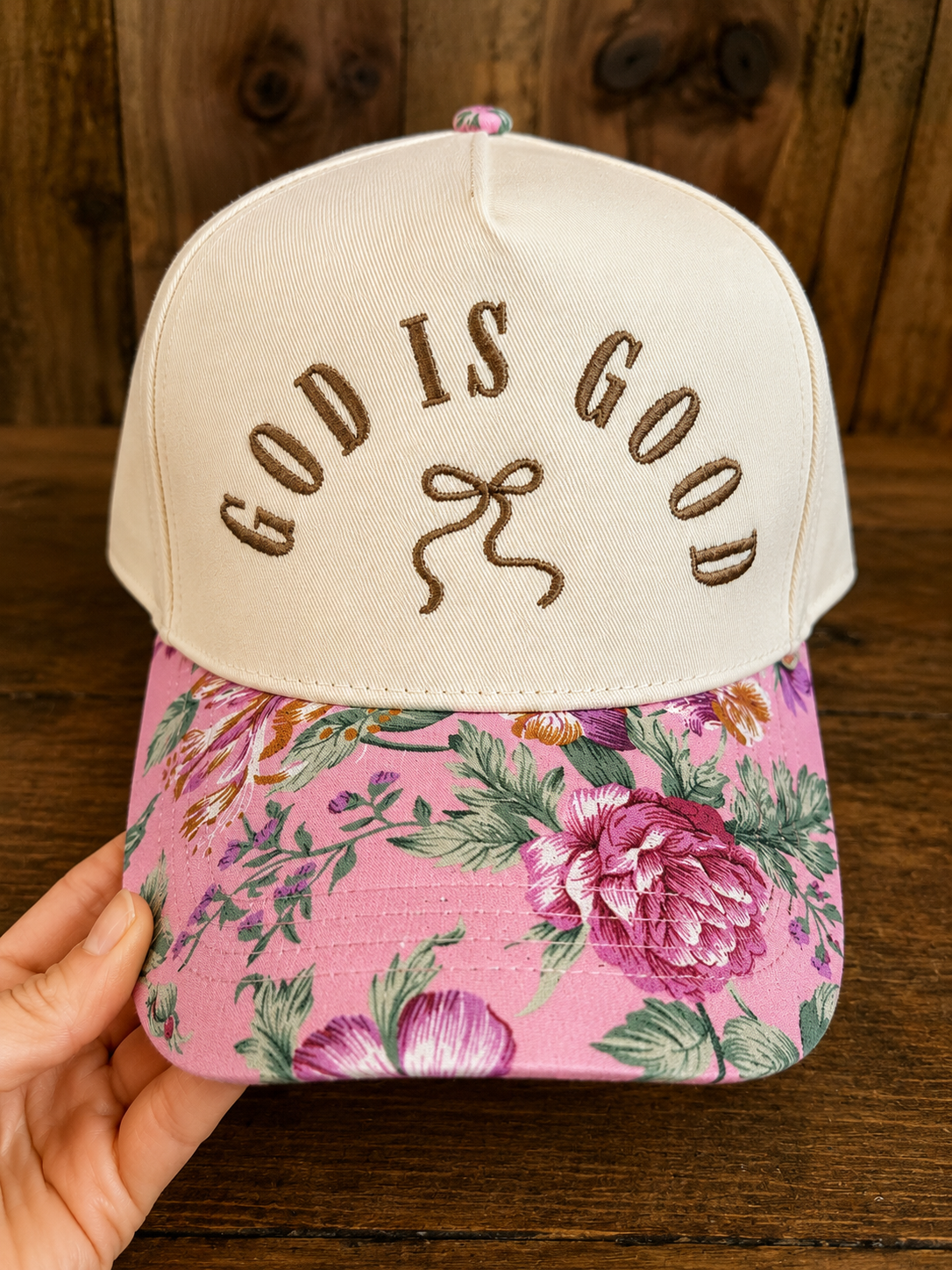 God is Good embroidered hat