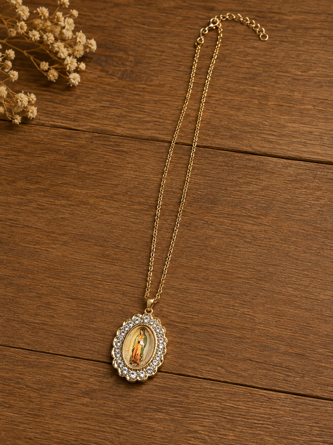 Our Lady of Guadalupe Sparkle Necklace
