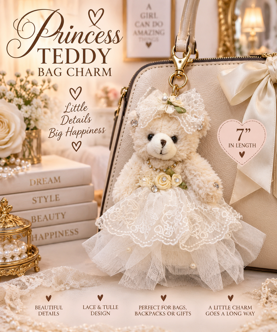 7inch Teddy Charm