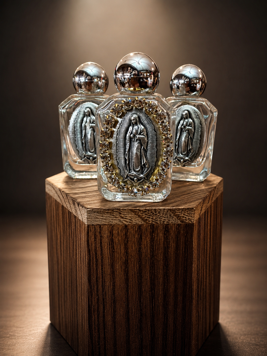Glass mini holy water bottles (rhinestone