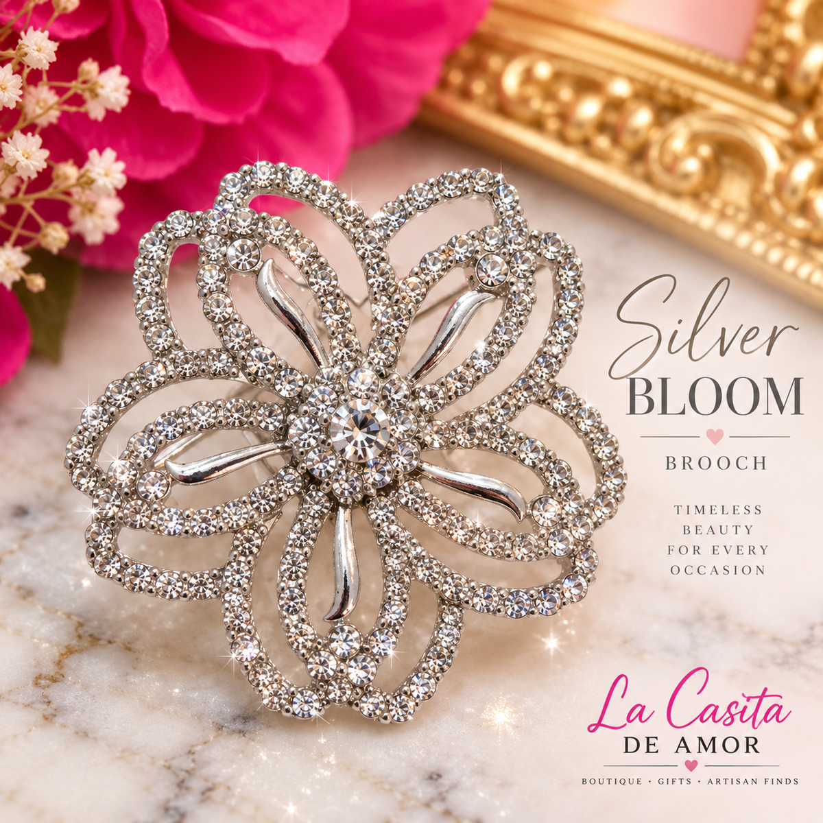 Silver Bloom Brooch