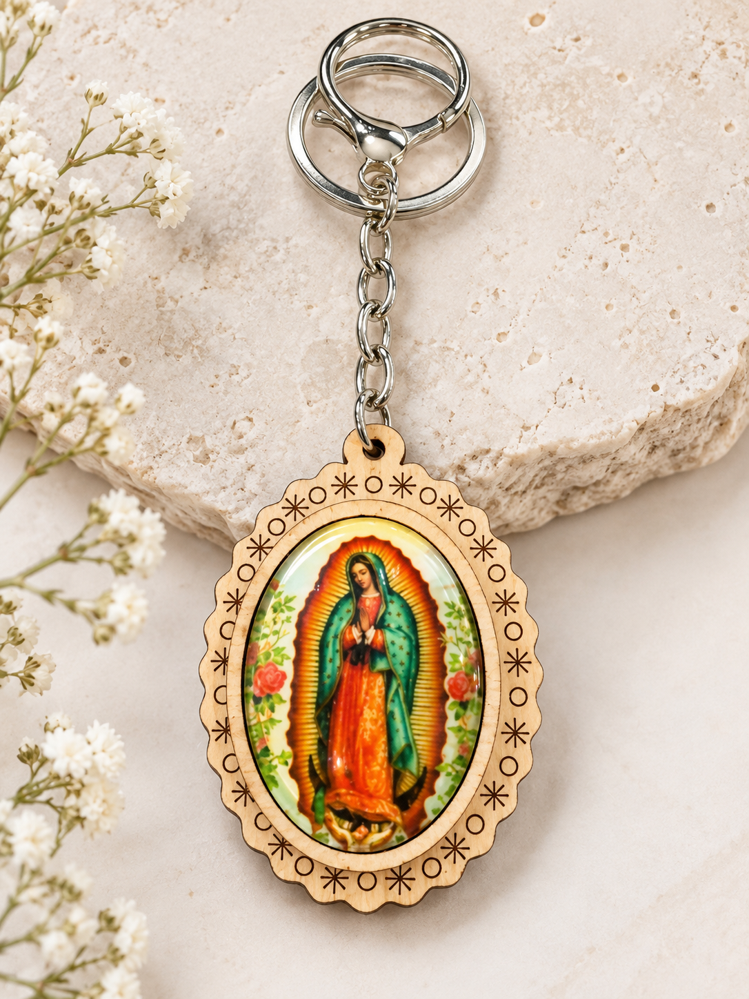 Virgin Mary keychain