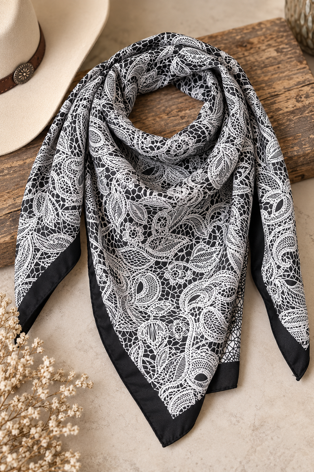 Midnight Lace Wild Rag