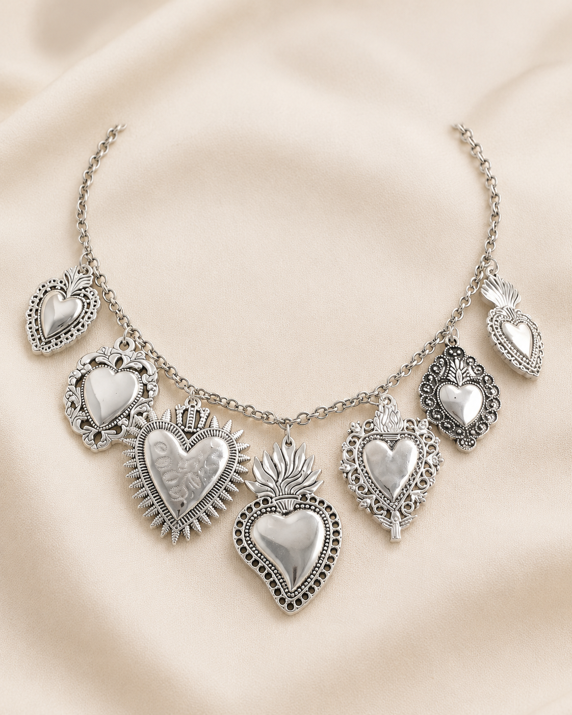 Milagro Sacred Heart Charm Necklace