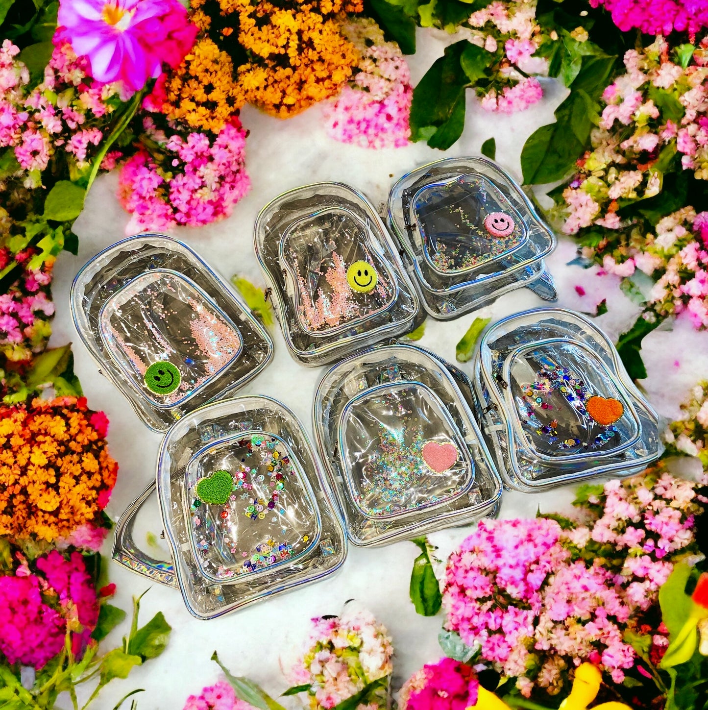 Mini Sequin Clear Backpack