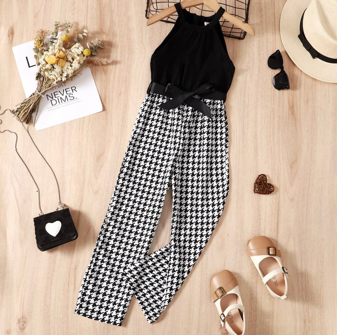 Black & White Halter Jumpsuit