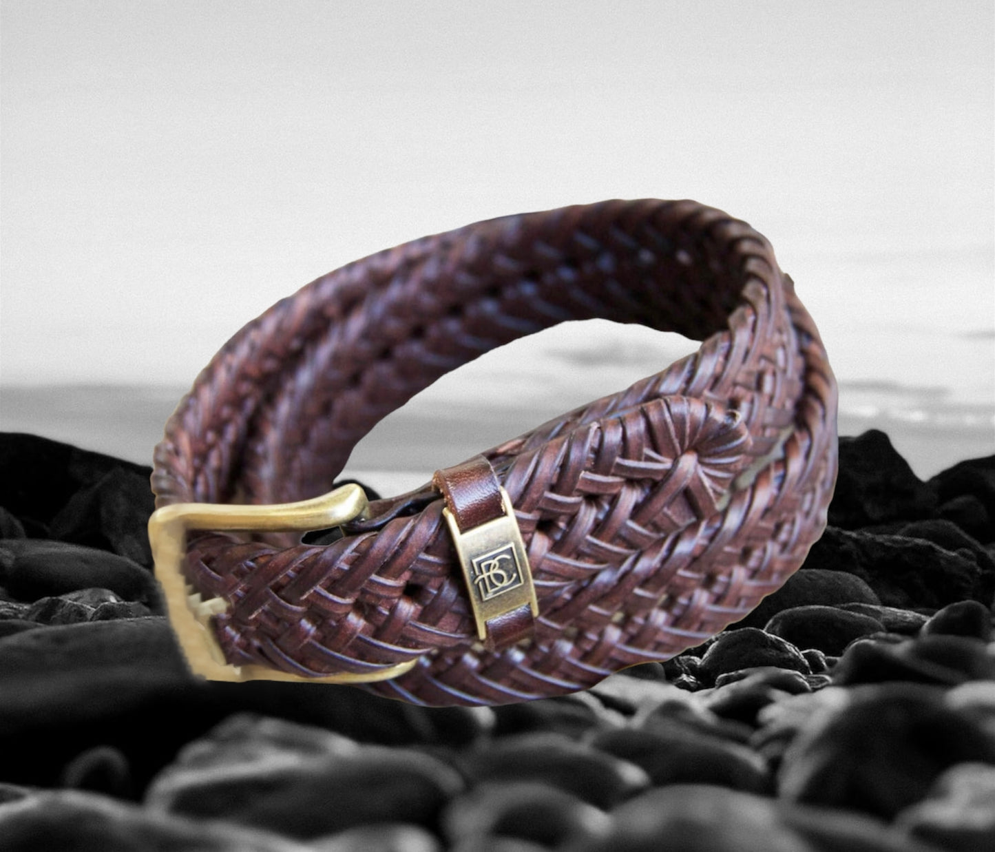 Kids Brown Braided Belt