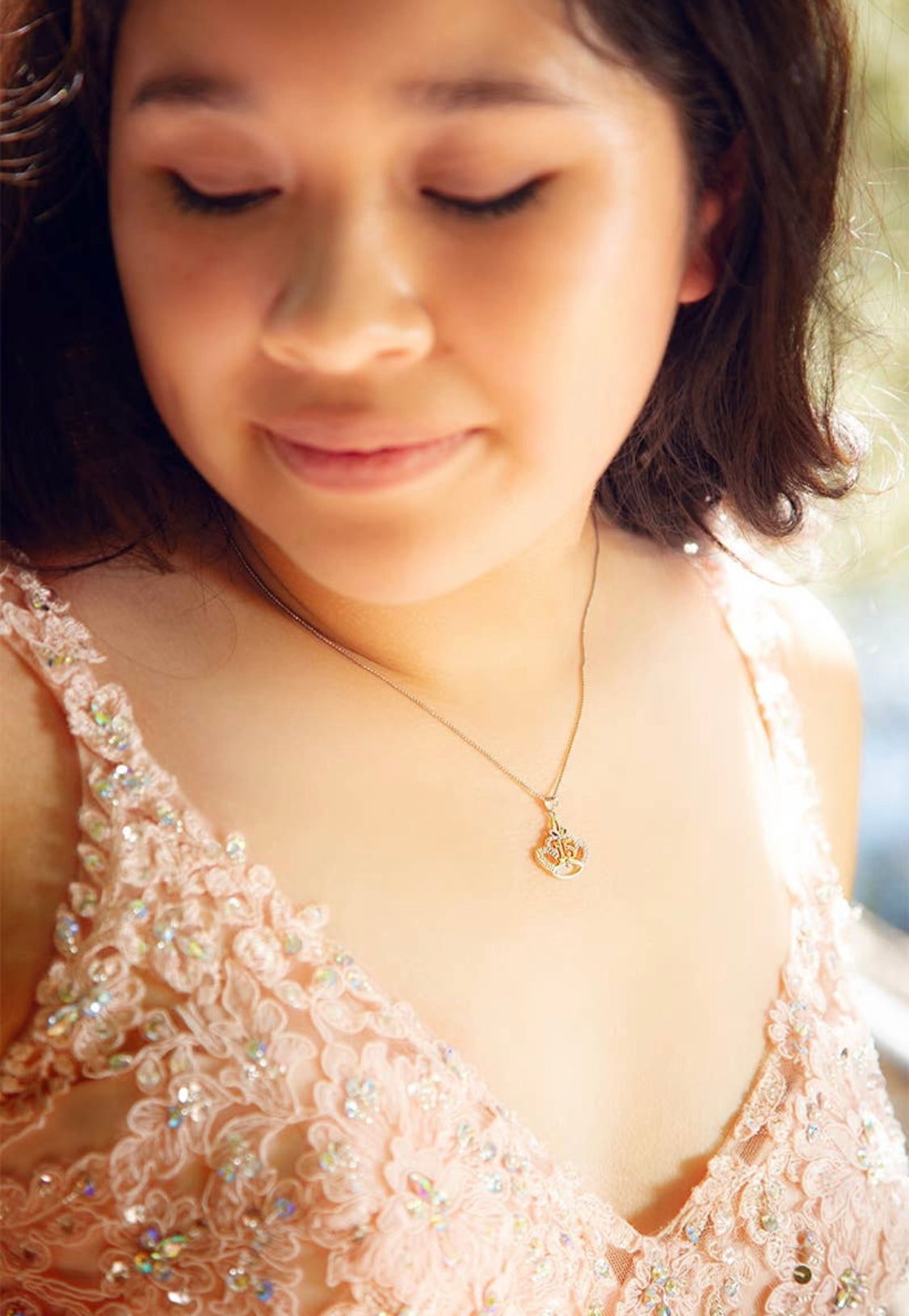 Quinceañera Crown Necklace Gift