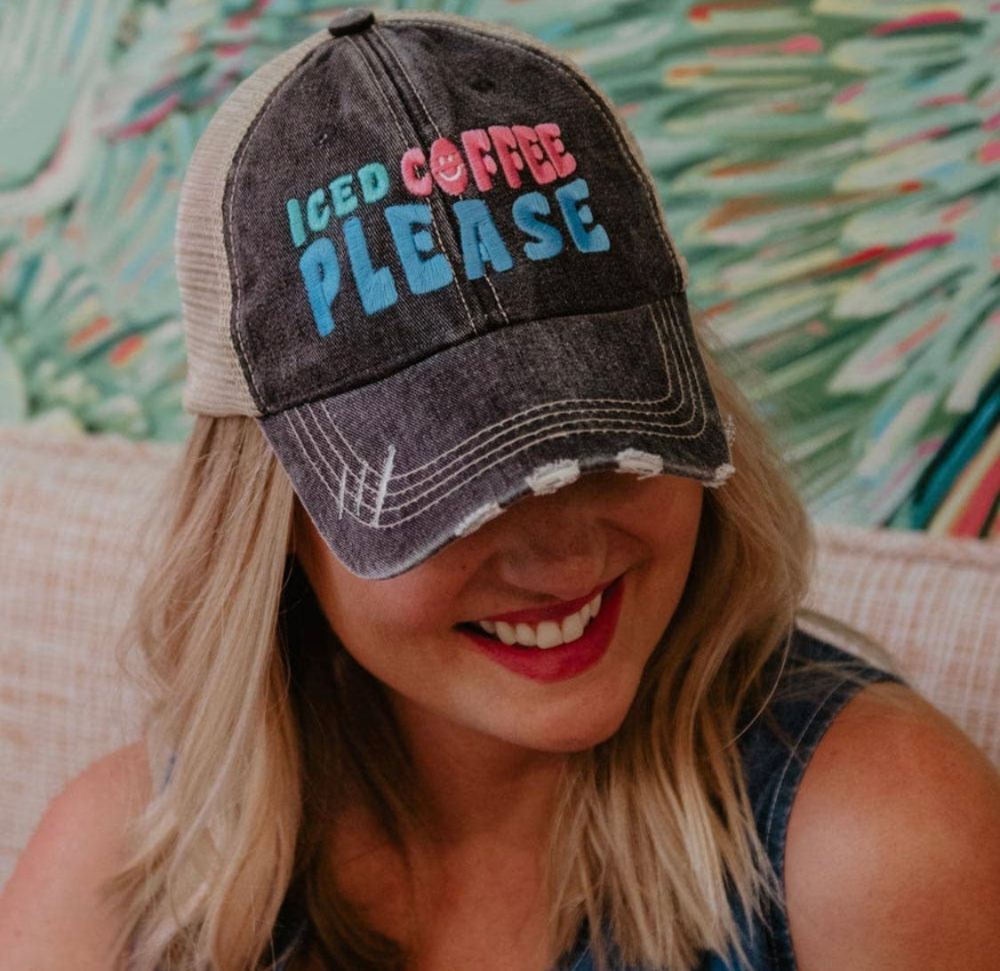 Iced Coffee Please Trucker Hat