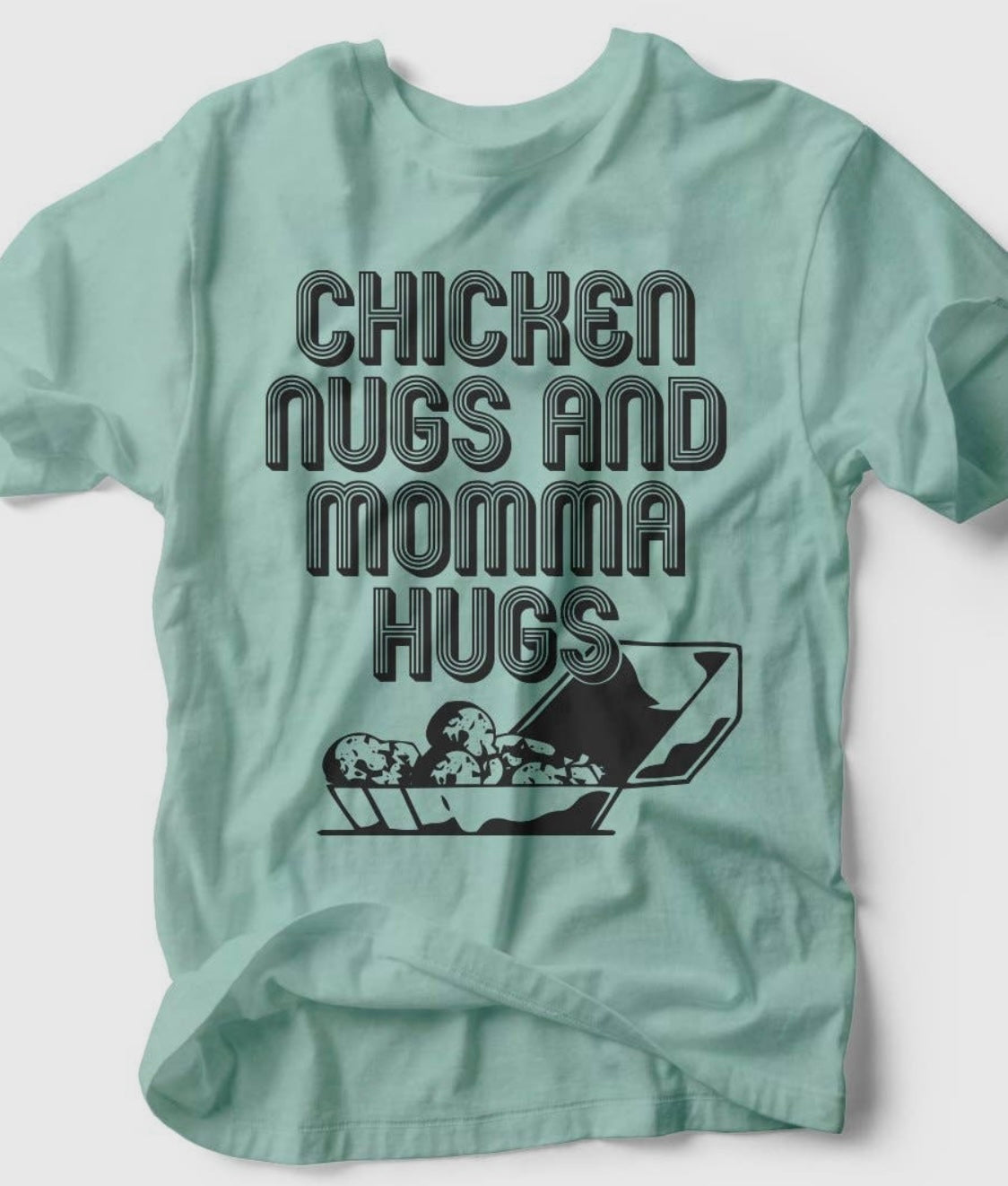 Heather Grey Chicken Nugs And Momma Hugs