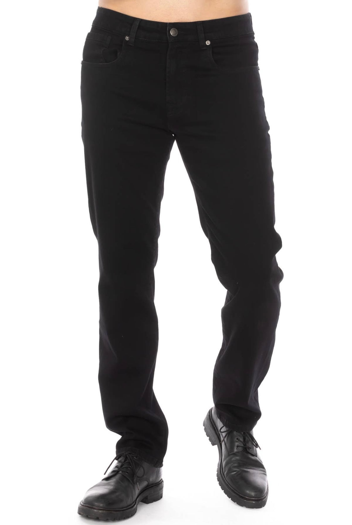 Black Straight Fit Denim Jeans