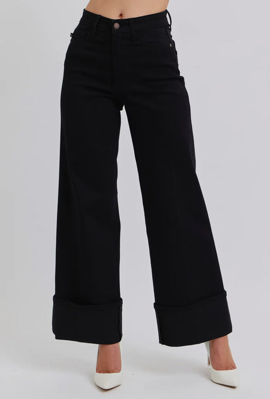 Judy blue high waisted retro wide cuff jean