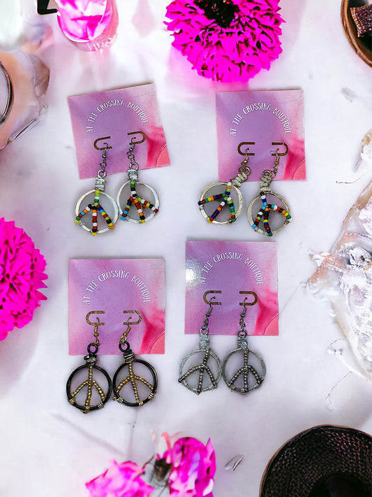 Peace earrings