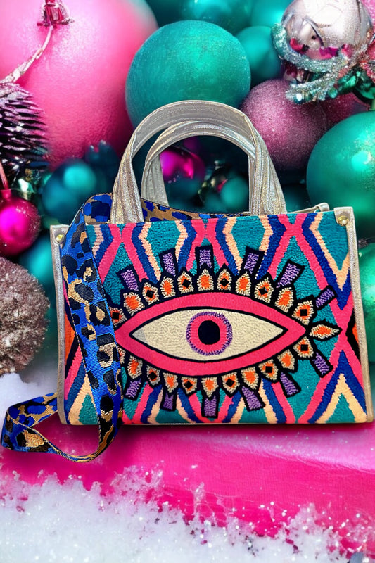 Funky Velvet Evil Eye Purse