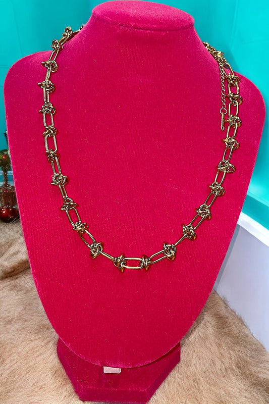 Gold Knotted Necklace