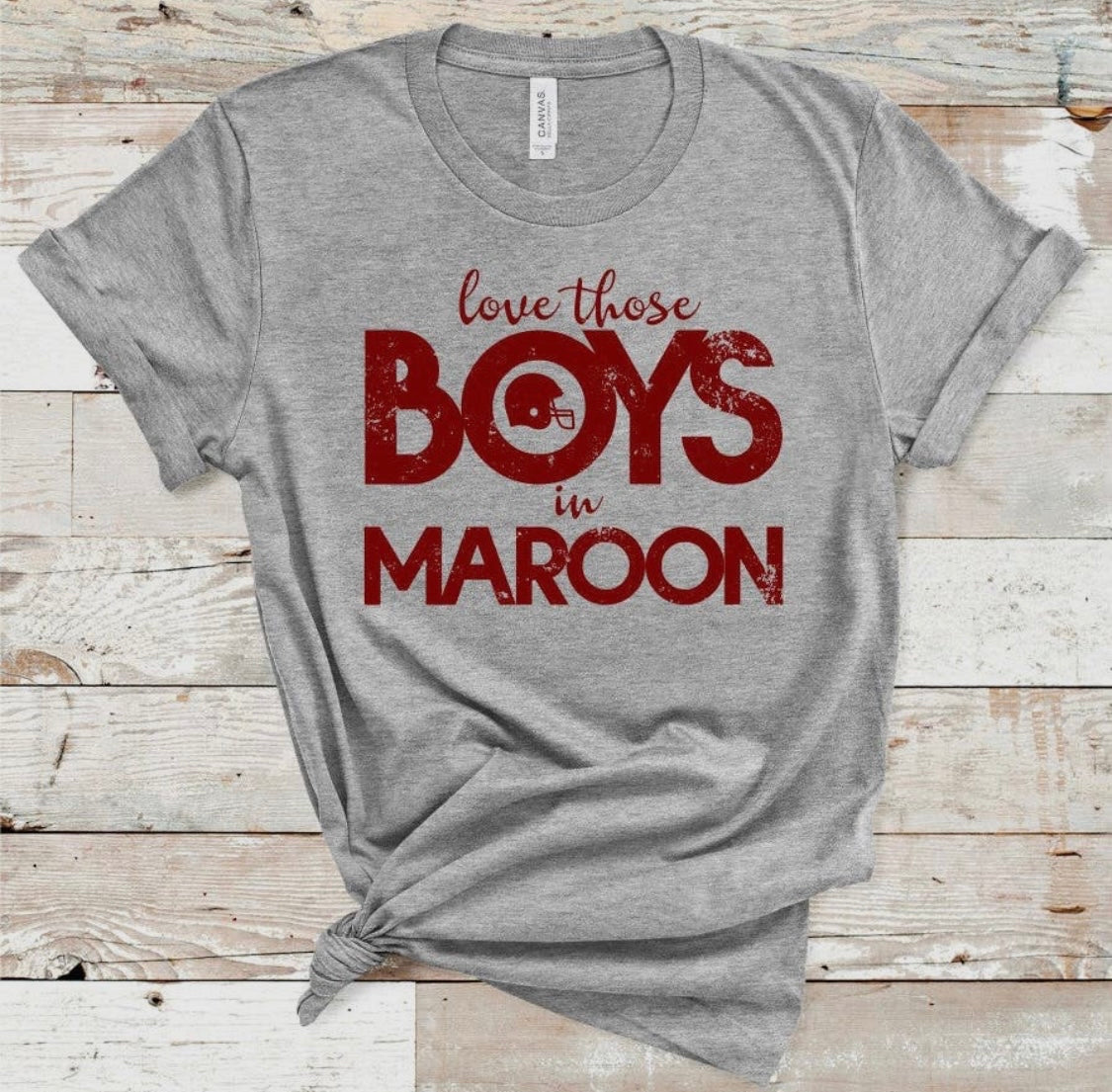 Love These Boys In Maroon Tee