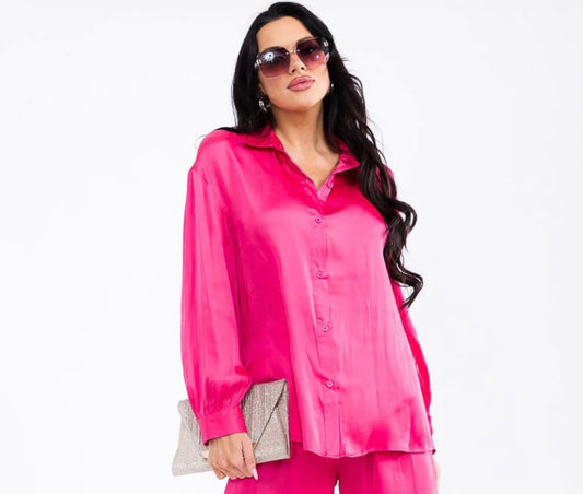 Pink Petals Satin Top