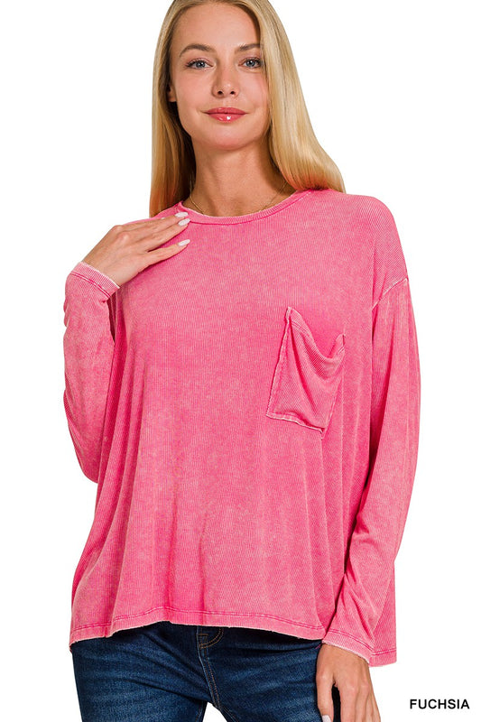 Hot pink slinky long sleeve