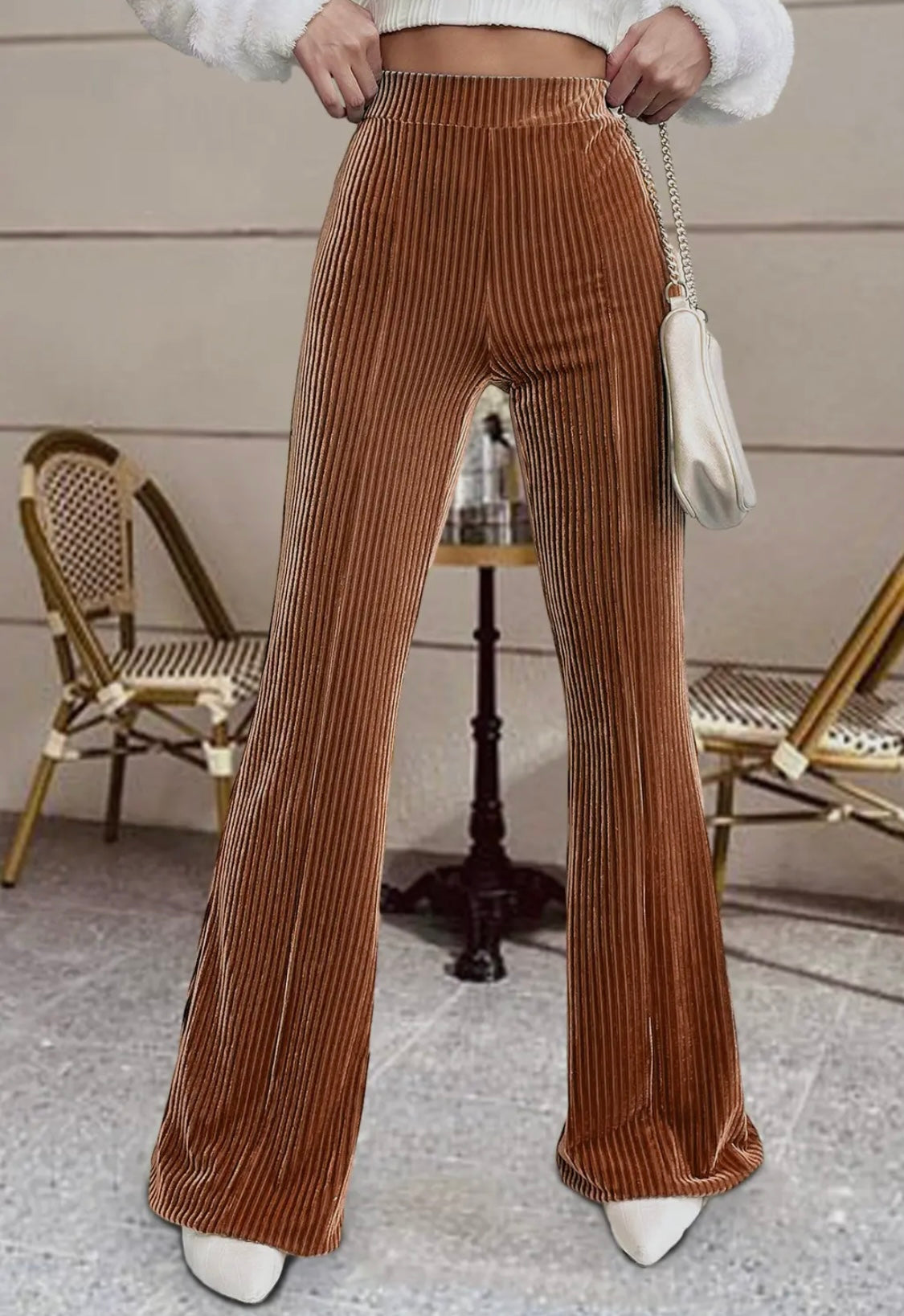 High waisted Flare Corduroy Pants