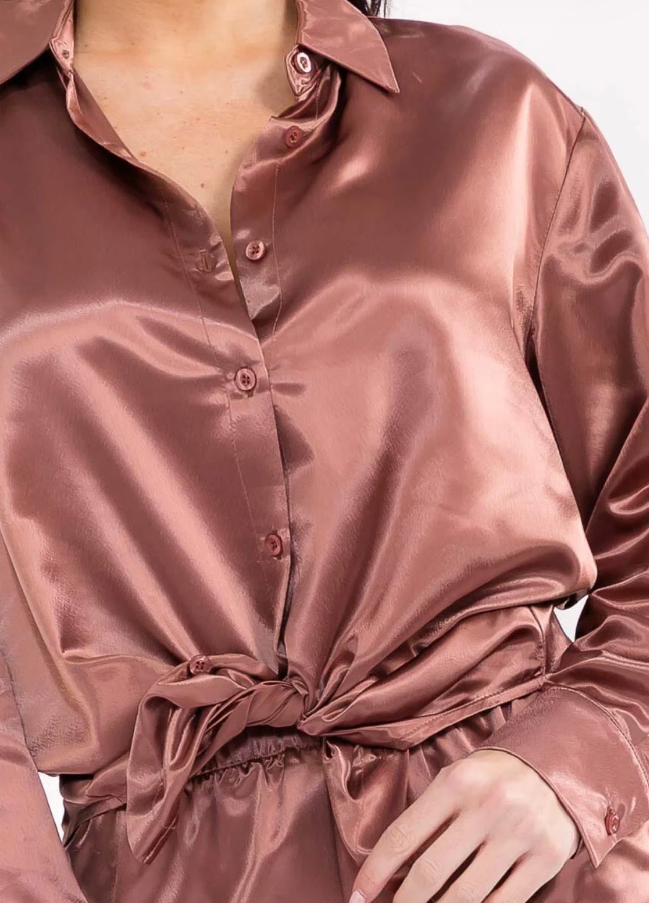 Champagne After Dark Satin Set