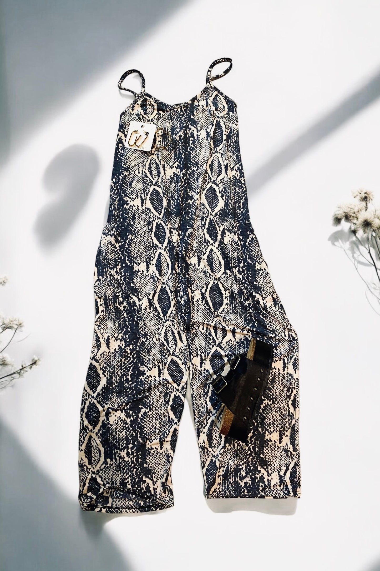 Snake print jumpsuit