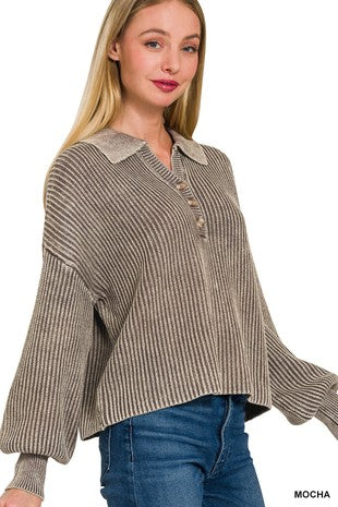 Taupe Henley shirt sweater