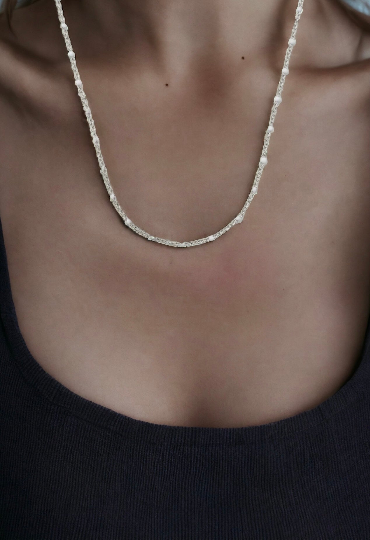 White Felix Silver Necklace