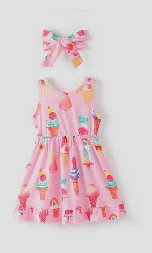 Ice cream dress and headband