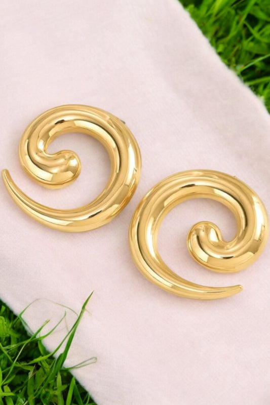 Gold Swirl Earrings